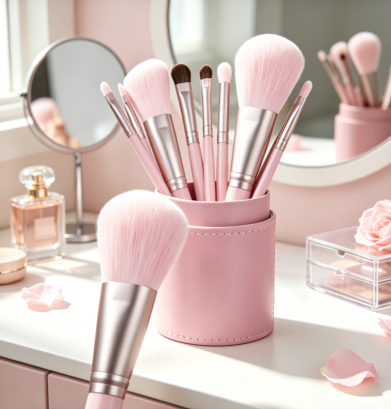 7 Makeup Brushes Portable Mini