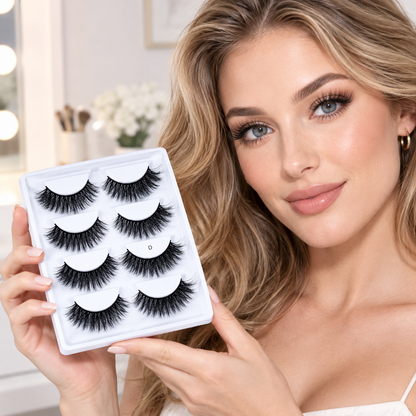 Chemical Fiber False Eyelashes 5 Pairs Thick Natural Curling
