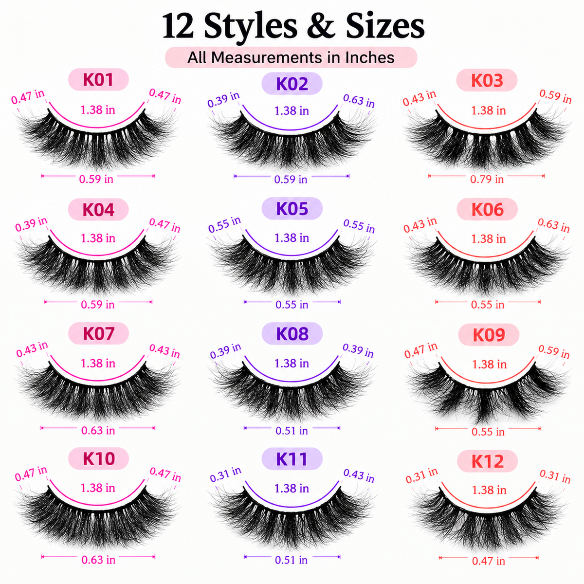 8d Mink Hair False Eyelashes Thick