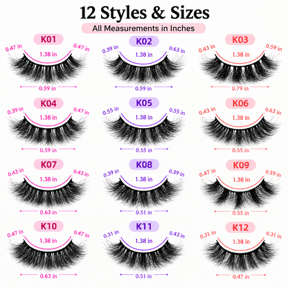 8d Mink Hair False Eyelashes Thick
